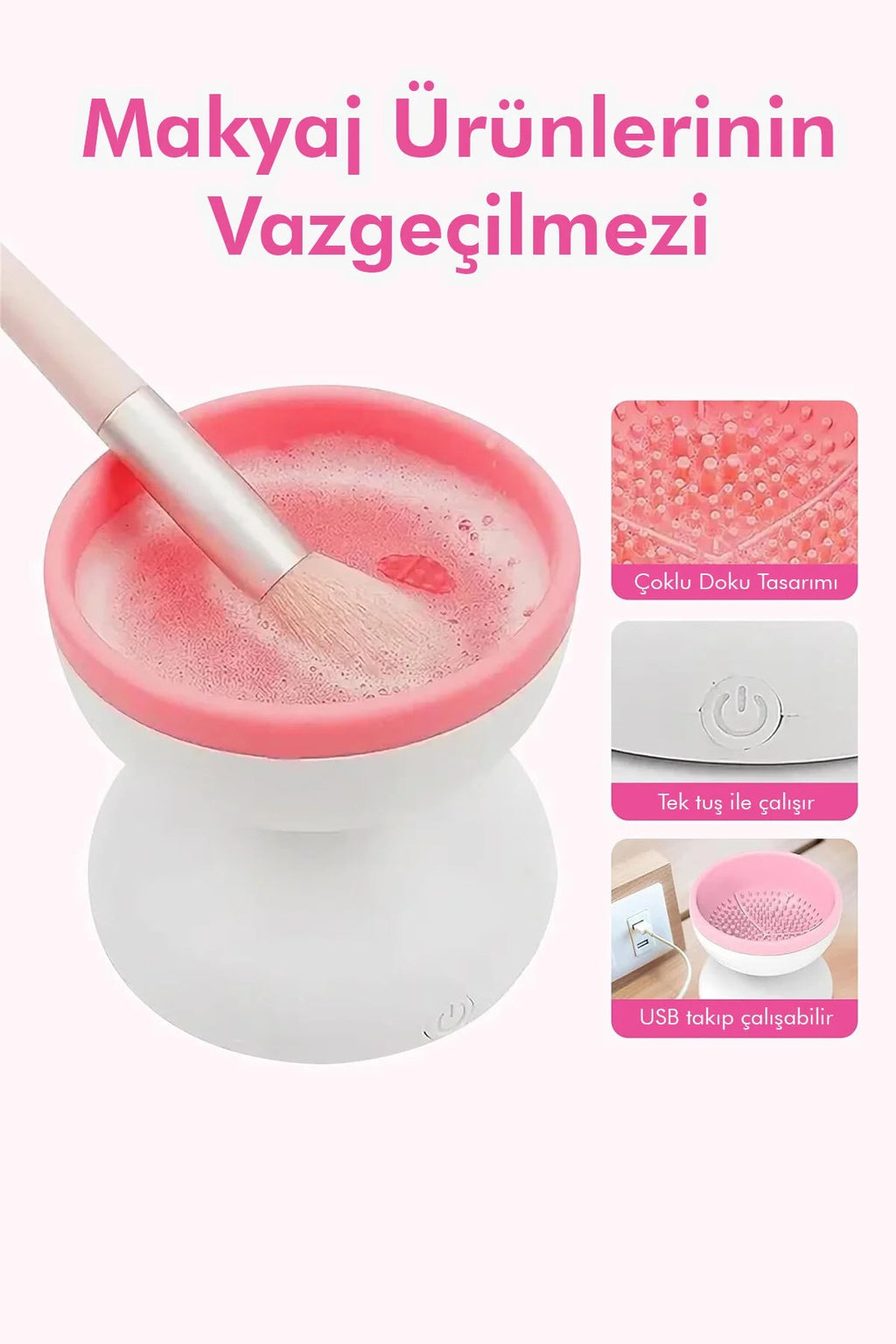 Otomatik Makyaj Fırça Yıkama Makinesi